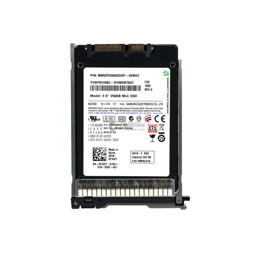 F342T DELL 256GB 3G SATA-2 2.5 SFF MLC SSD